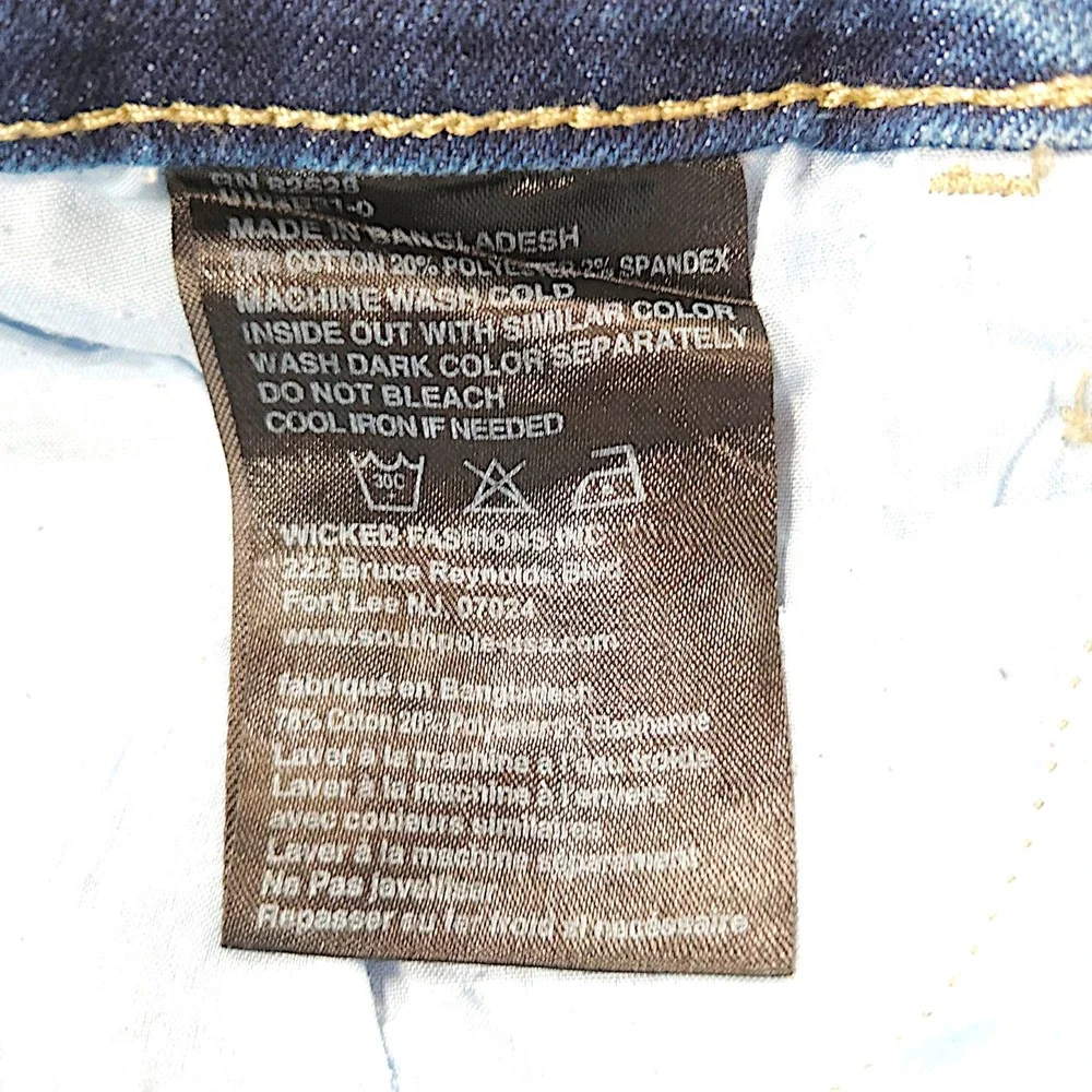Southpole Skinny Moto Biker Jeans Ribbed Distressed Acid Wash Stretch Blue 30x28